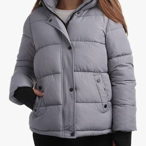 Steve Madden Quilted Moto Puffer Jacket. SZ XL